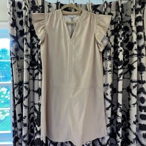 Faux leather shift dress